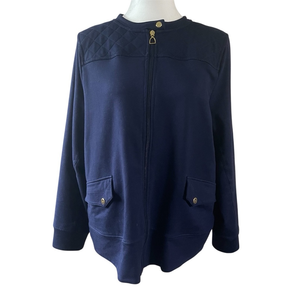Lauren Ralph Lauren Navy Blue Quilted Jacket US 1X